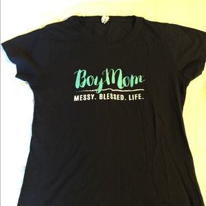 Boy Mom Navy Blue T-Shirt